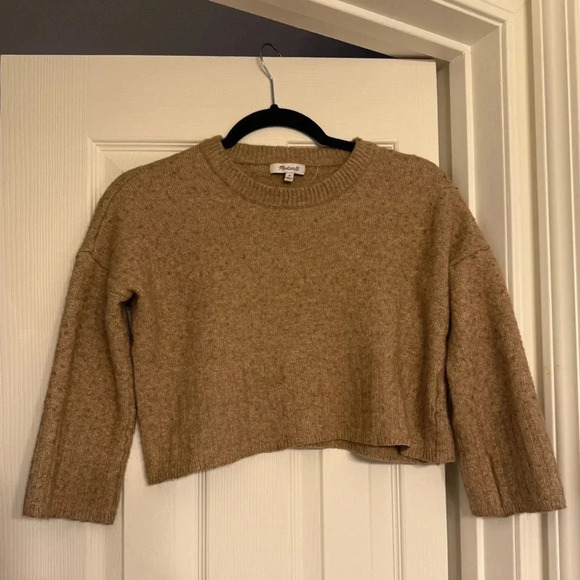 Madewell Tan Sweater Crop Top Size M - Picture 1 of 5